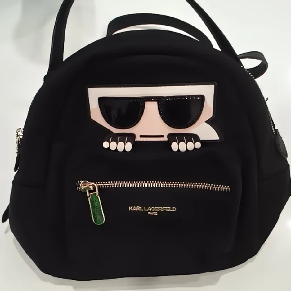 Karl Lagerfeld Black Backpack with Gold Accents Karl Lagerfeld | Bags | Karl Lagerfeld Black Quilted Quincy  main image 3